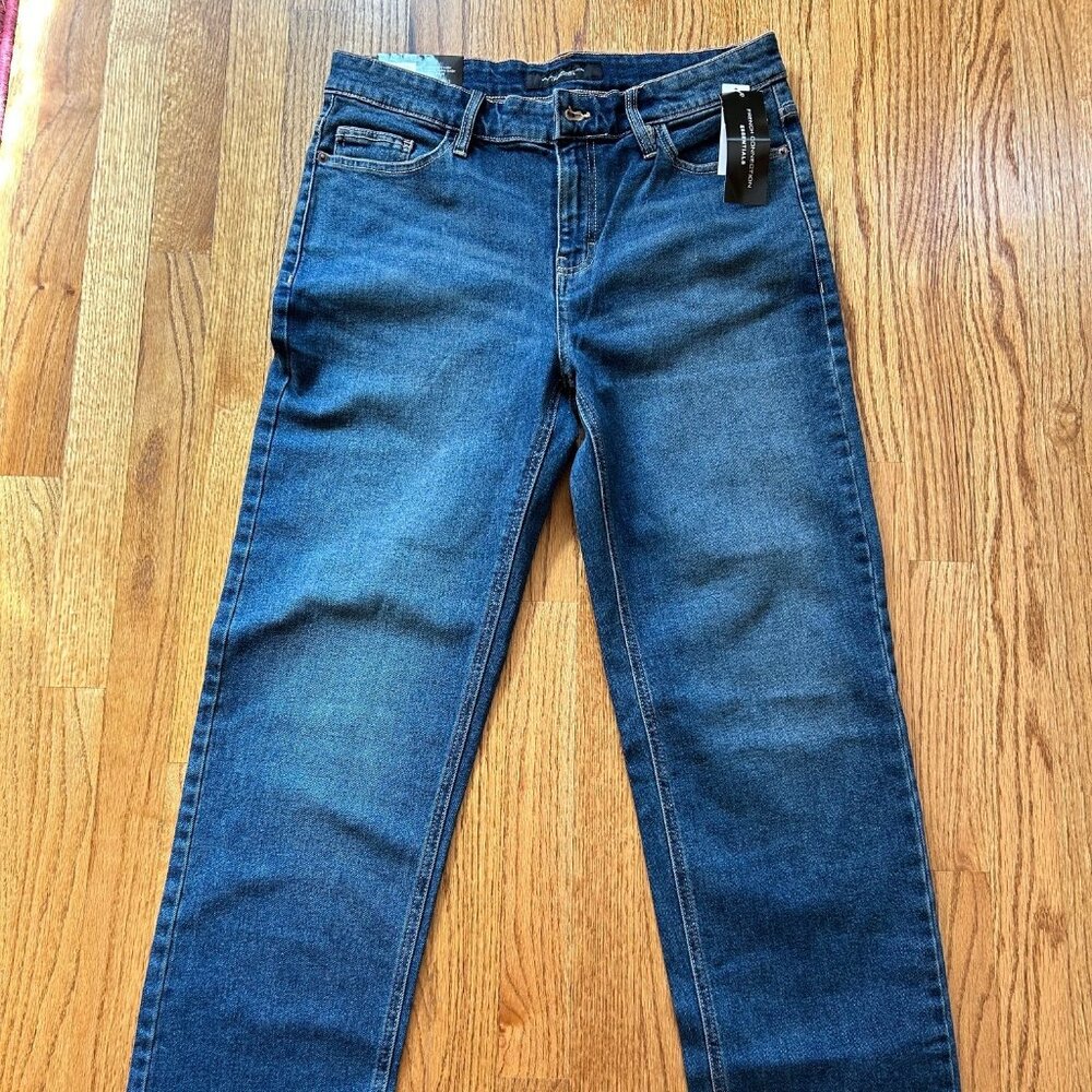 French Connection Classic Straight Jeans Size 12 NWT High Rise Fitted Hip-Thigh